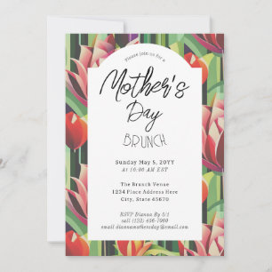 Modern Vintage Botanical Mother’s Day Party Invitation