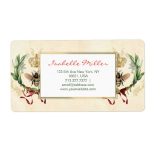 Modern Vintage Botanical Queen Bee                