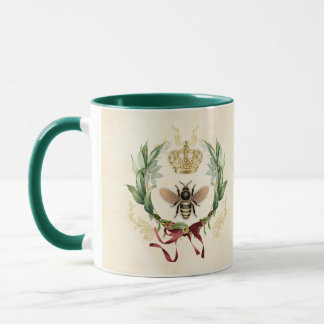 Modern Vintage Botanical Queen Bee Mug