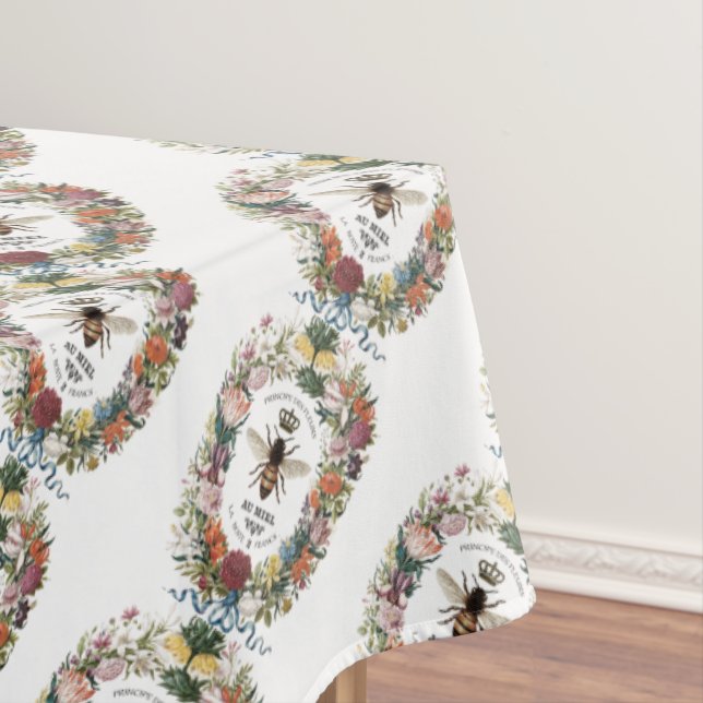 MODERN VINTAGE BOTANICAL QUEEN BEE TABLECLOTH (In Situ)