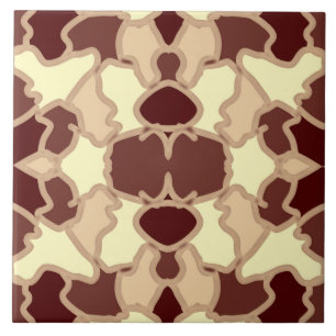 Modern vintage brown colour classic pattern tile