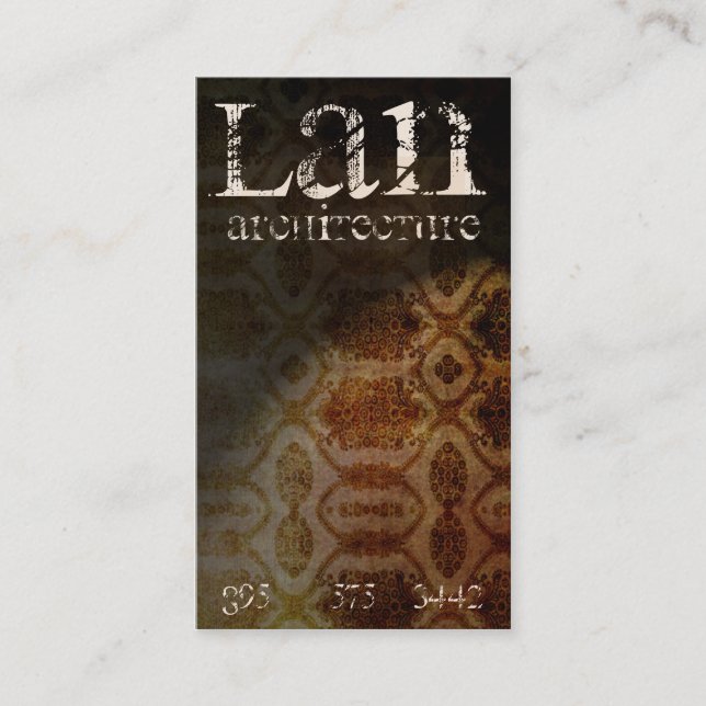 Modern Vintage Business Card (Front)