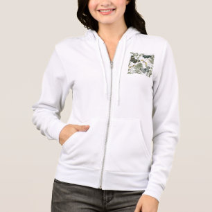 modern vintage butterflies and dragonflies hoodie