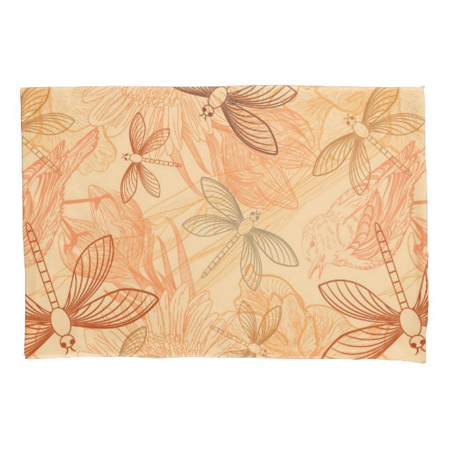 modern vintage butterflies pillowcase (Front)