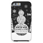 modern vintage chalkboard snowman typography art