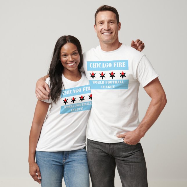 Modern Vintage Chicago Fire Flag Shirt (Unisex)