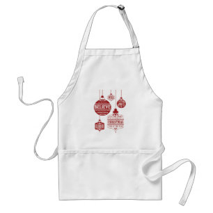 modern vintage Christmas ornaments Standard Apron