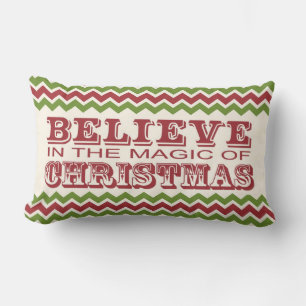 Modern vintage Christmas pillow