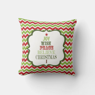 Modern Vintage Christmas tree pillow