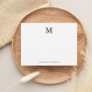 Modern Vintage Classic Intertwined Monogram Card