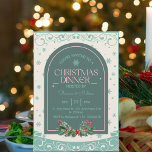 Modern Vintage Classic Winter Christmas Dinner   Invitation<br><div class="desc">Transport your guests to a bygone era of timeless elegance and festive charm with our Modern Vintage Classic Winter Christmas Dinner Invitation. Adorned with carefully curated vintage elements, this invitation promises an evening of yuletide nostalgia, hearty laughter, and the warmth of holiday traditions! Perfect for hosting an intimate family Christmas...</div>