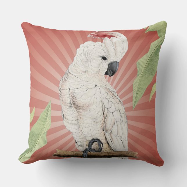 modern vintage cockatoo cushion (Front)