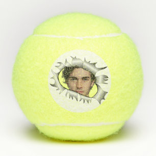Modern Vintage Custom photo in a hole Tennis Balls