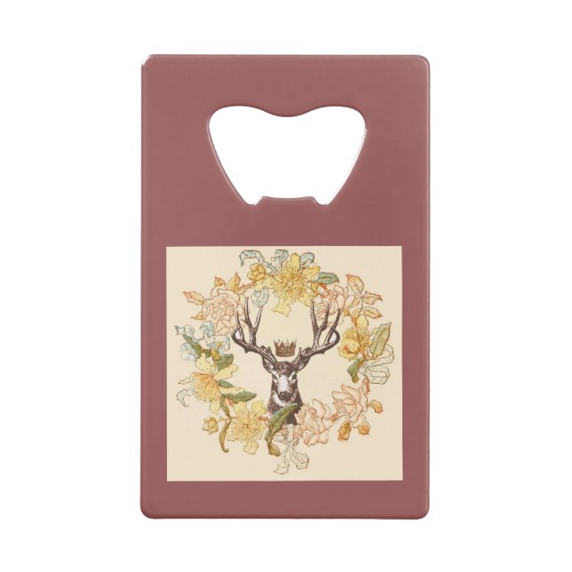 Modern Vintage Deer Rustic Pink flower (Back)