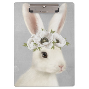 modern vintage farmhouse white rabbit clipboard