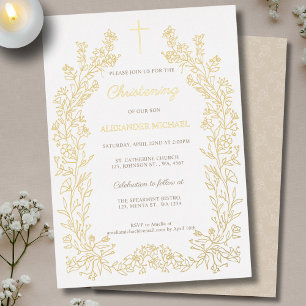 Modern Vintage Floral Christening