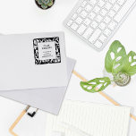 Modern Vintage Floral Custom Name Return Address Rubber Stamp<br><div class="desc">This "Return Address" rubber stamp features vintage flowers with custom name and address.</div>