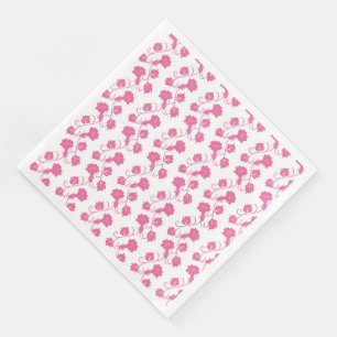 Modern Vintage Floral Paper Dinner Napkins