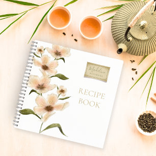 Modern Vintage Floral Personalised Recipe Notebook