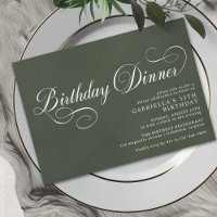 Modern Vintage | Forest Green Moss Birthday Dinner
