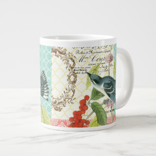 Modern Vintage French Bird coffee mug