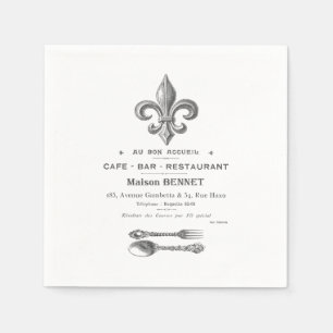 MODERN VINTAGE FRENCH BISTRO NAPKIN