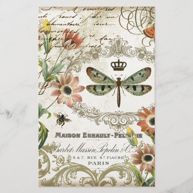 Modern Vintage French Dragonfly (Front)