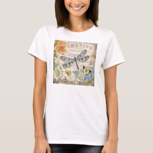 modern vintage french dragonfly T-Shirt