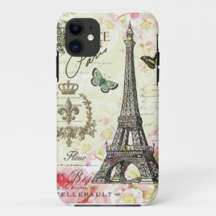 modern vintage french eiffel tower Case-Mate iPhone case