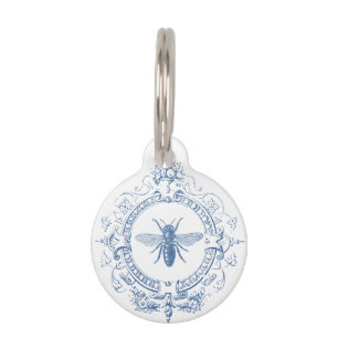 Modern Vintage French farmhouse bee Pet Tag