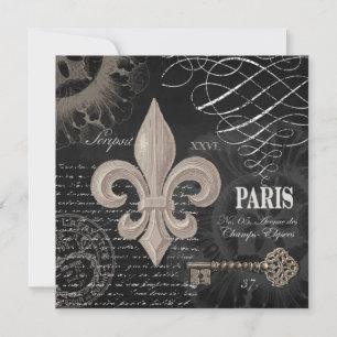 modern vintage french fleur de lis