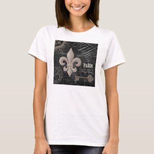 modern vintage french fleur de lis T-Shirt
