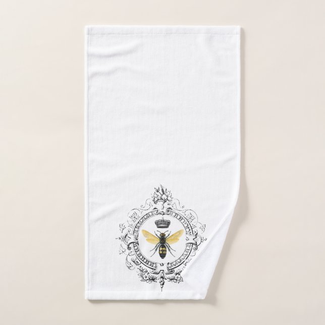 MODERN VINTAGE french queen bee Hand Towel (Hand Towel)