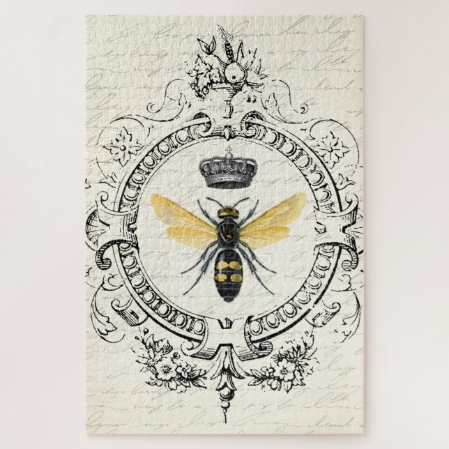 MODERN VINTAGE french queen bee Jigsaw Puzzle (Vertical)