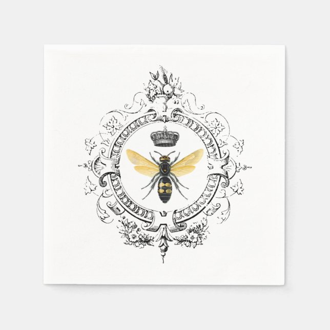 MODERN VINTAGE french queen bee Napkin (Front)