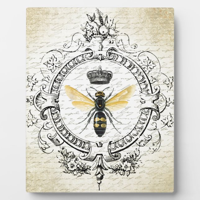 MODERN VINTAGE french queen bee Plaque (Front)
