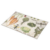 modern vintage french vegetable garden placemat (On Table)