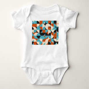 Modern Vintage: Geometric Retro Shapes. Baby Bodysuit