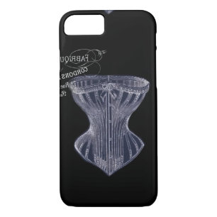 modern vintage gothic steampunk French corset iPhone 8/7 Case