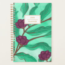 Modern Vintage Green Foliage Illustration