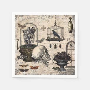 Modern Vintage Halloween Garden Napkin