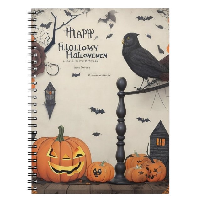 modern vintage halloween notebook (Front)