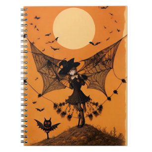modern vintage halloween notebook
