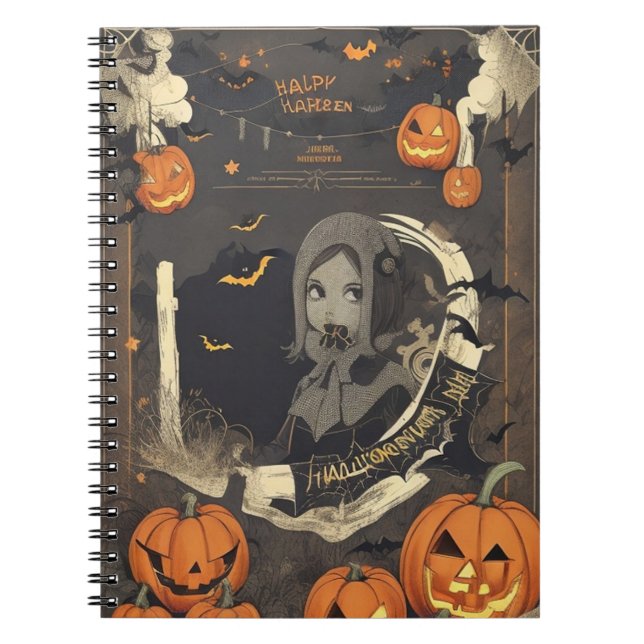 modern vintage halloween notebook (Front)