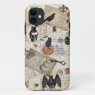 Modern vintage Halloween postcards Case-Mate iPhone Case