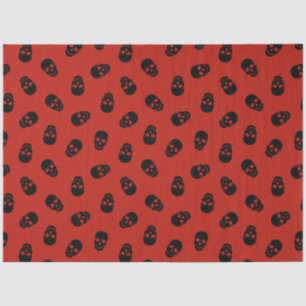 Modern Vintage Halloween Red Skull Tissue Paper