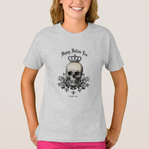 Modern Vintage Halloween skull and crown T-Shirt
