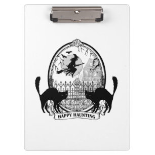 modern vintage Halloween witch Clipboard
