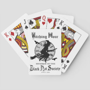 Modern Vintage Halloween witch Playing Cards