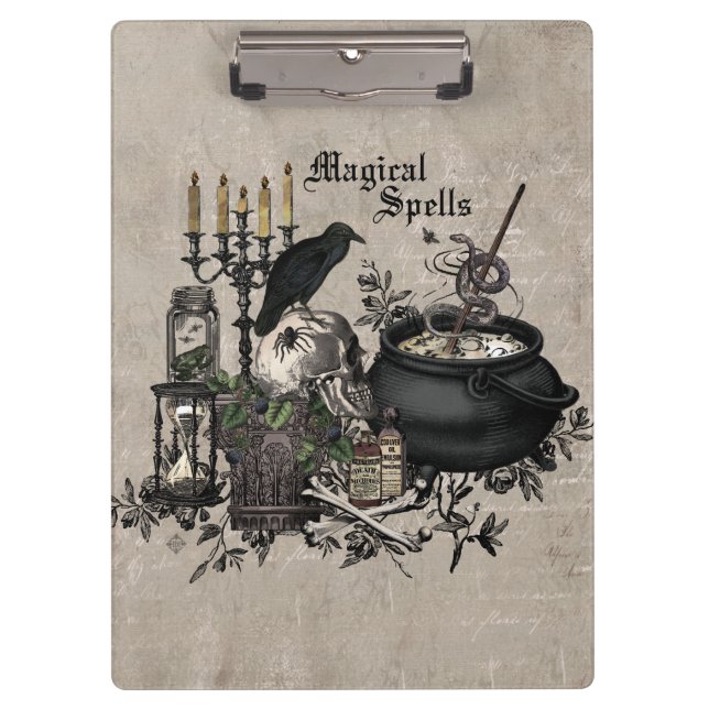 Modern vintage Halloween WITCHES BREW Clipboard (Front)